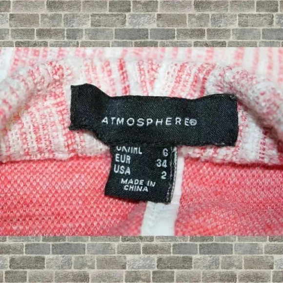 Atmosphere Pink Button Zip Sweater Jacket Size 2 - Picture 7 of 8